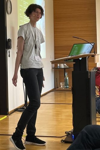 Ulrike G&ouml;bel, Vorsitzende des Aplastische An&auml;mie & PNH e.V., auf dem 1. Patiententag ITP/SAA/PNH 2023 in Dresden